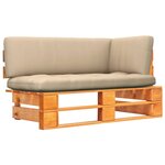 vidaXL Canapé d'angle palette de jardin marron miel bois pin imprégné