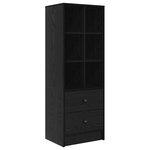 Bureau vidaXL avec rangement en chêne noir en bois d'ingénierie