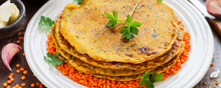 Galettes de lentilles corail